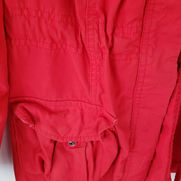 Twill Utility Jacket- Red - Picture 2 of 9